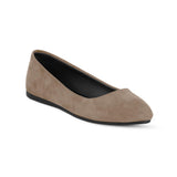 Tan Solid Round Toe