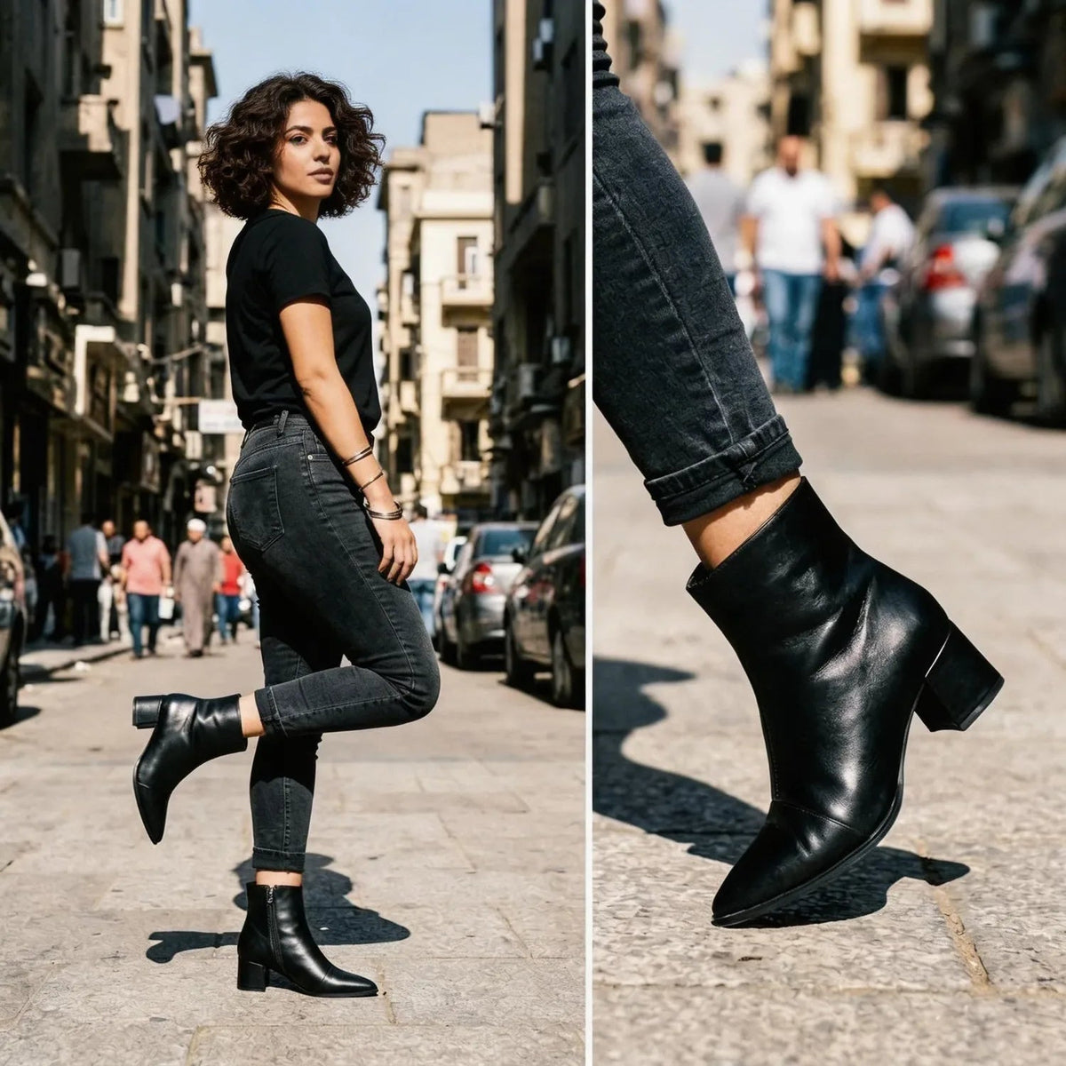 Black Urban Muse Ankle Boots – Bold Steps, Effortless Style - 5