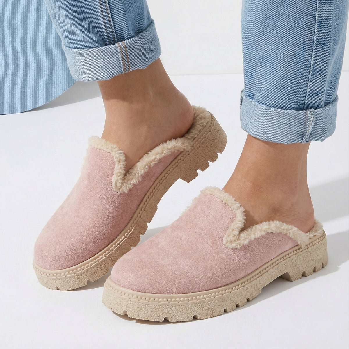 Rose Cozy Stroll Mules – Slip Into Comfort - 1