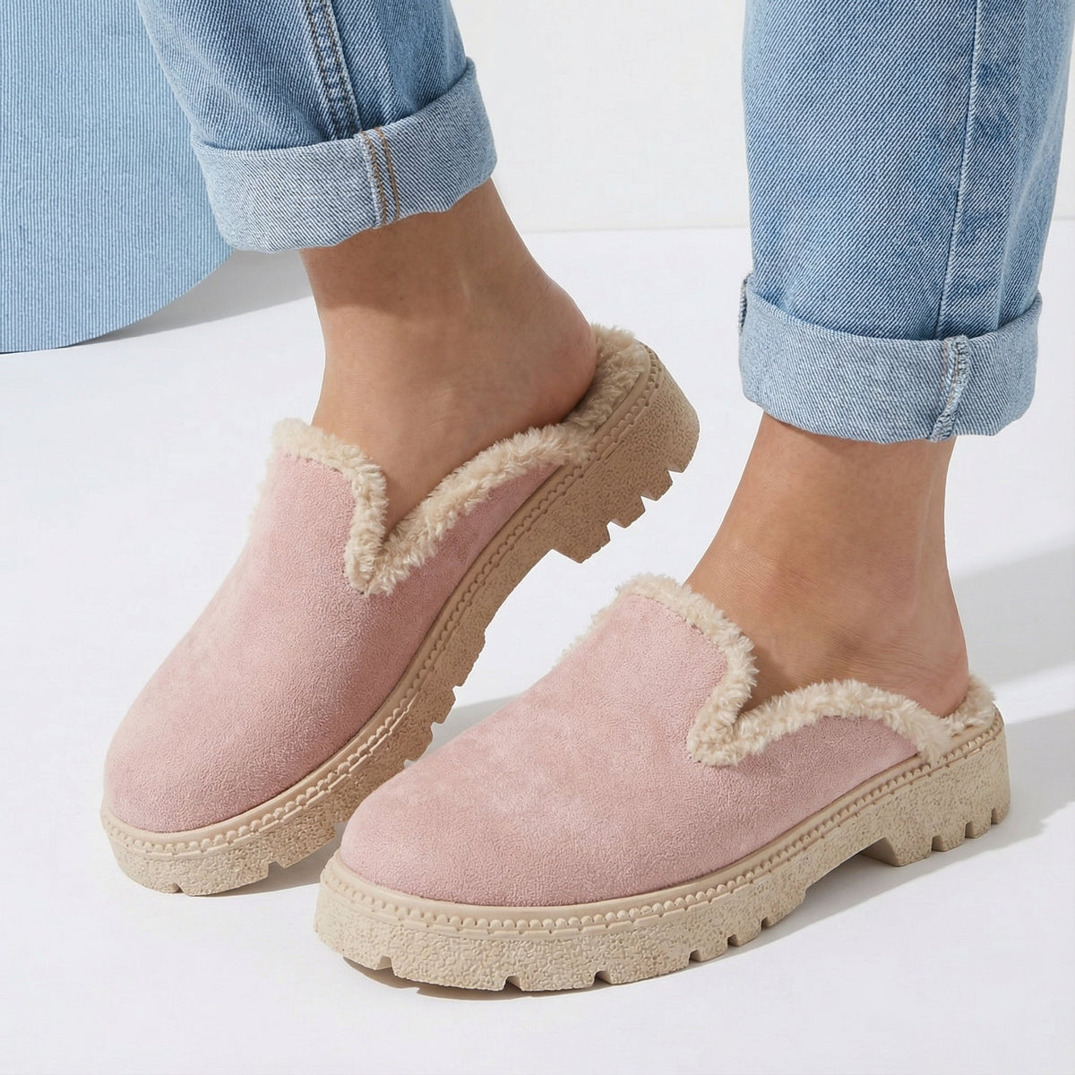 Rose Cozy Stroll Mules – Slip Into Comfort - 1