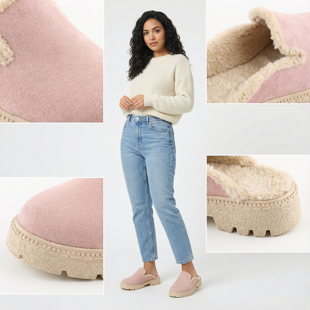 Rose Cozy Stroll Mules – Slip Into Comfort - 5