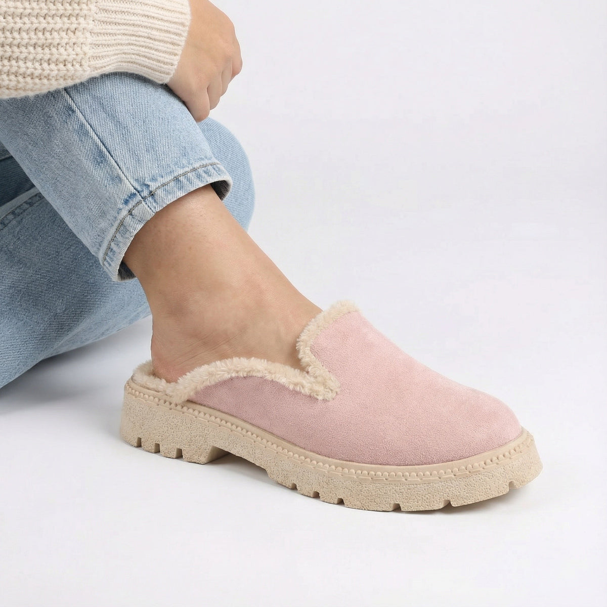 Rose Cozy Stroll Mules – Slip Into Comfort - 4