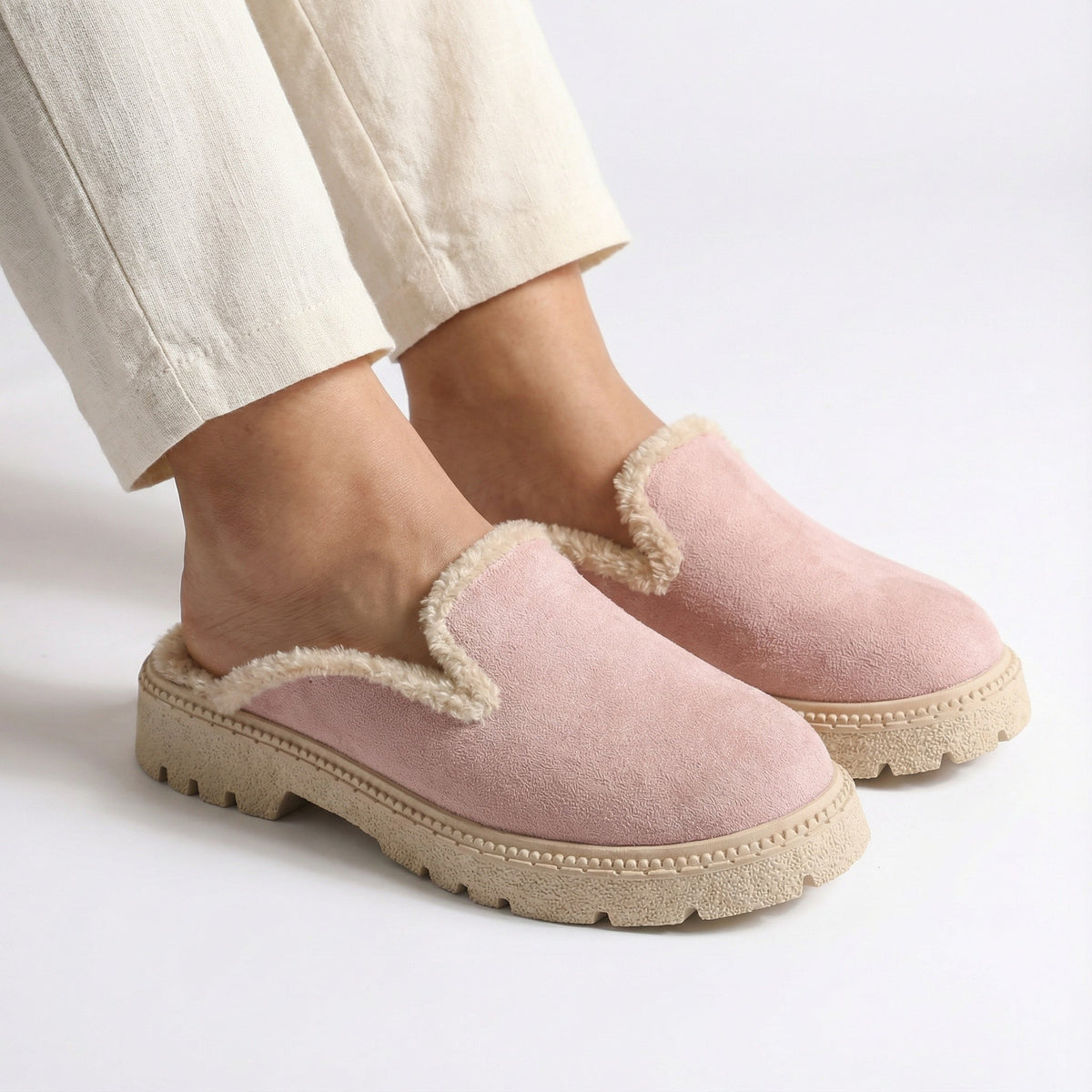 Rose Cozy Stroll Mules – Slip Into Comfort - 2