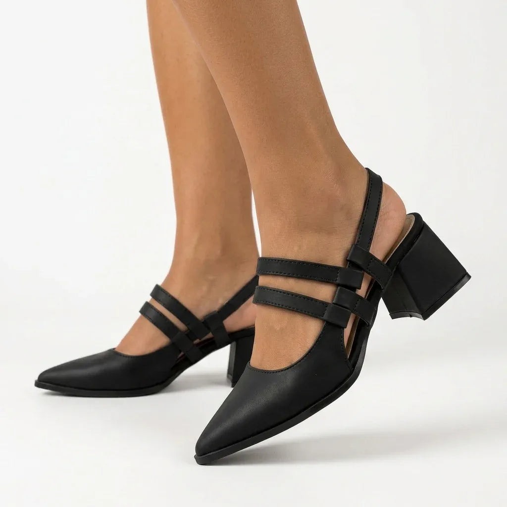 Black Slingback Heels – Elegance in Every Step - 1