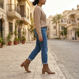 Tan Urban Muse Ankle Boots – Bold Steps, Effortless Style - 4
