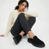 Black Cozy Stroll Mules – Slip Into Comfort - 2