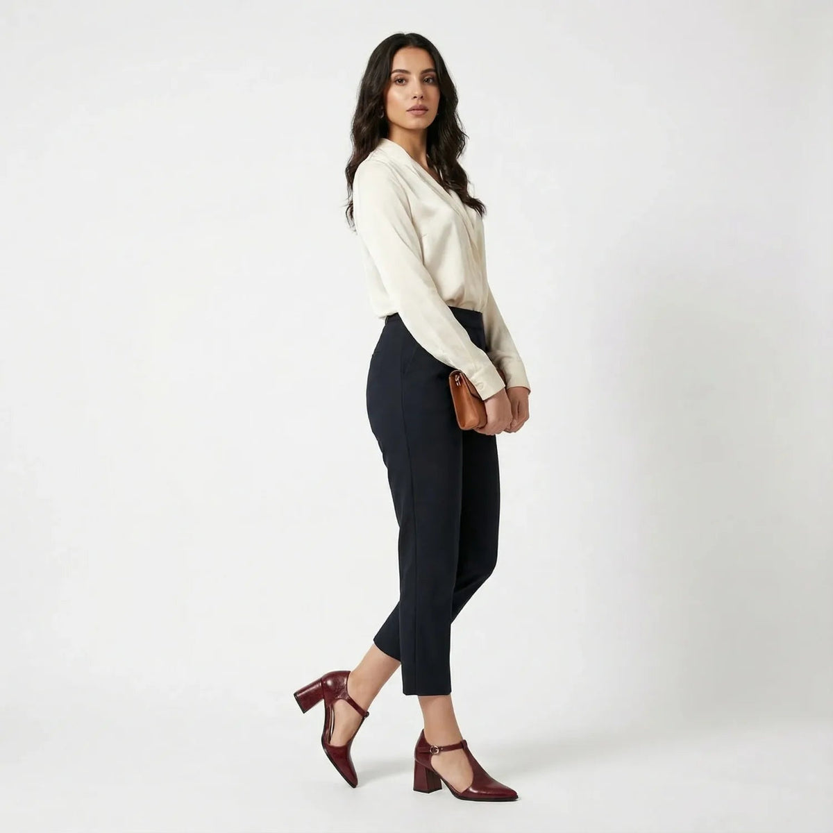 Burgundy T-Strap Heels – Elegance That Works