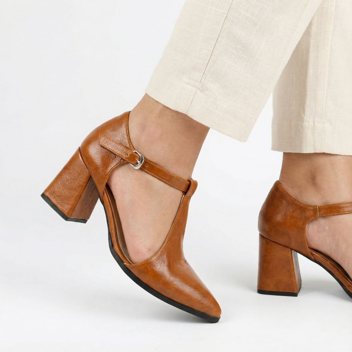 Havana T-Strap Heels – Elegance That Works - 3
