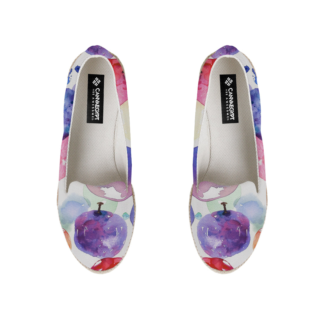 Watercolor Apples Nook Espadrille - 1
