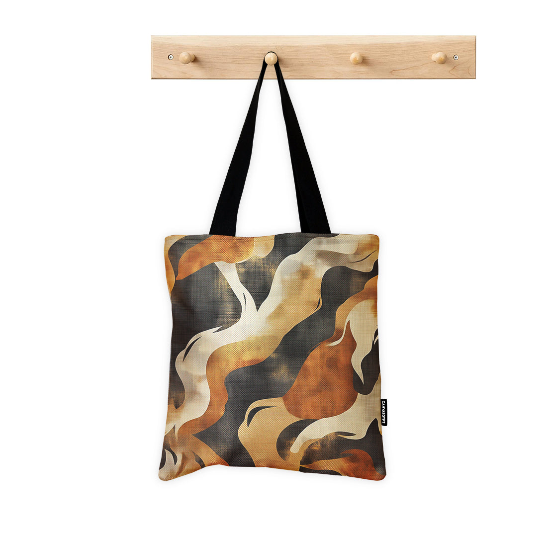 Tote Bag – Abstract Earthy Flames - 1