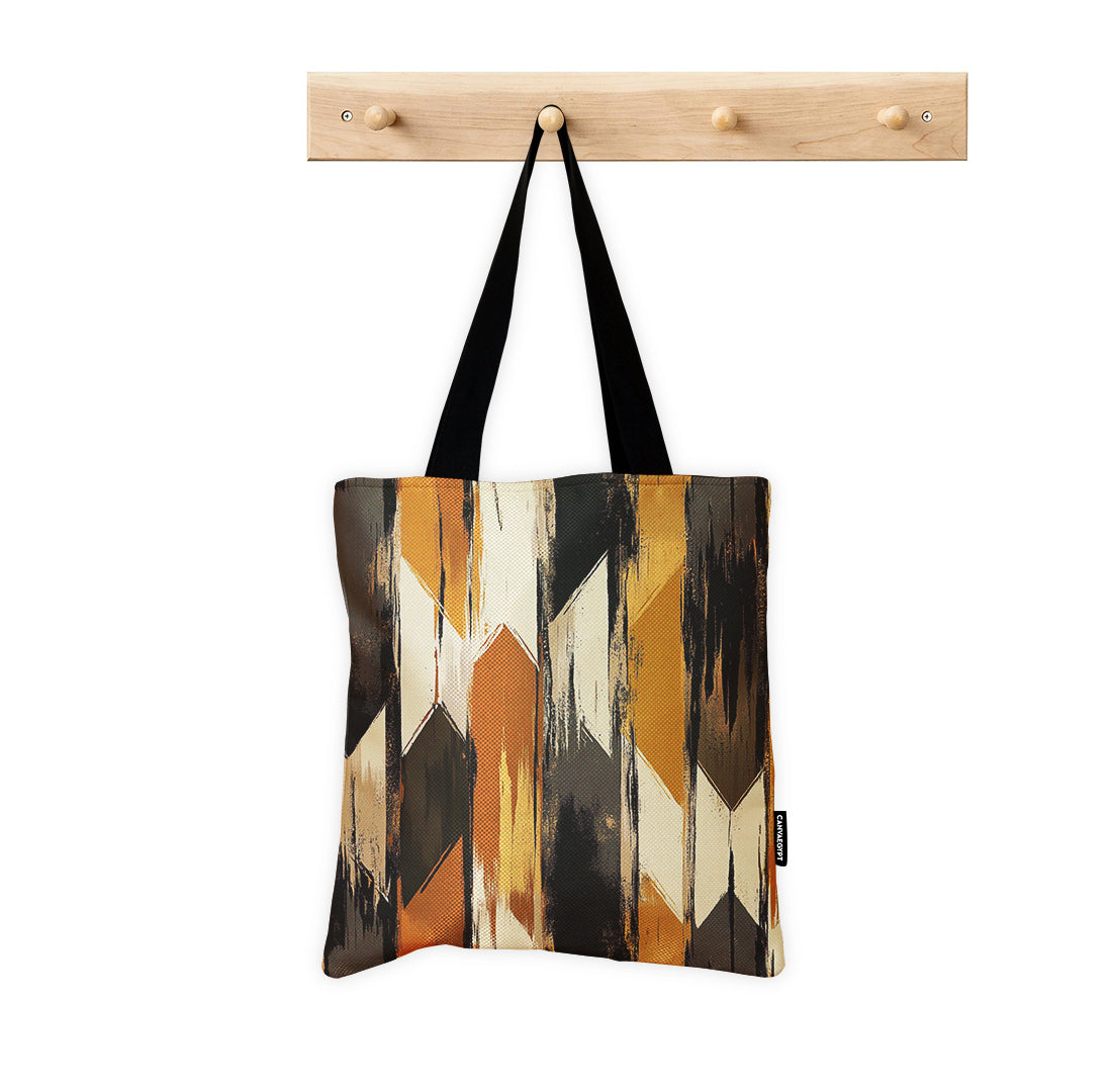 Tote Bag – Earthy Chevron Strokes - 1