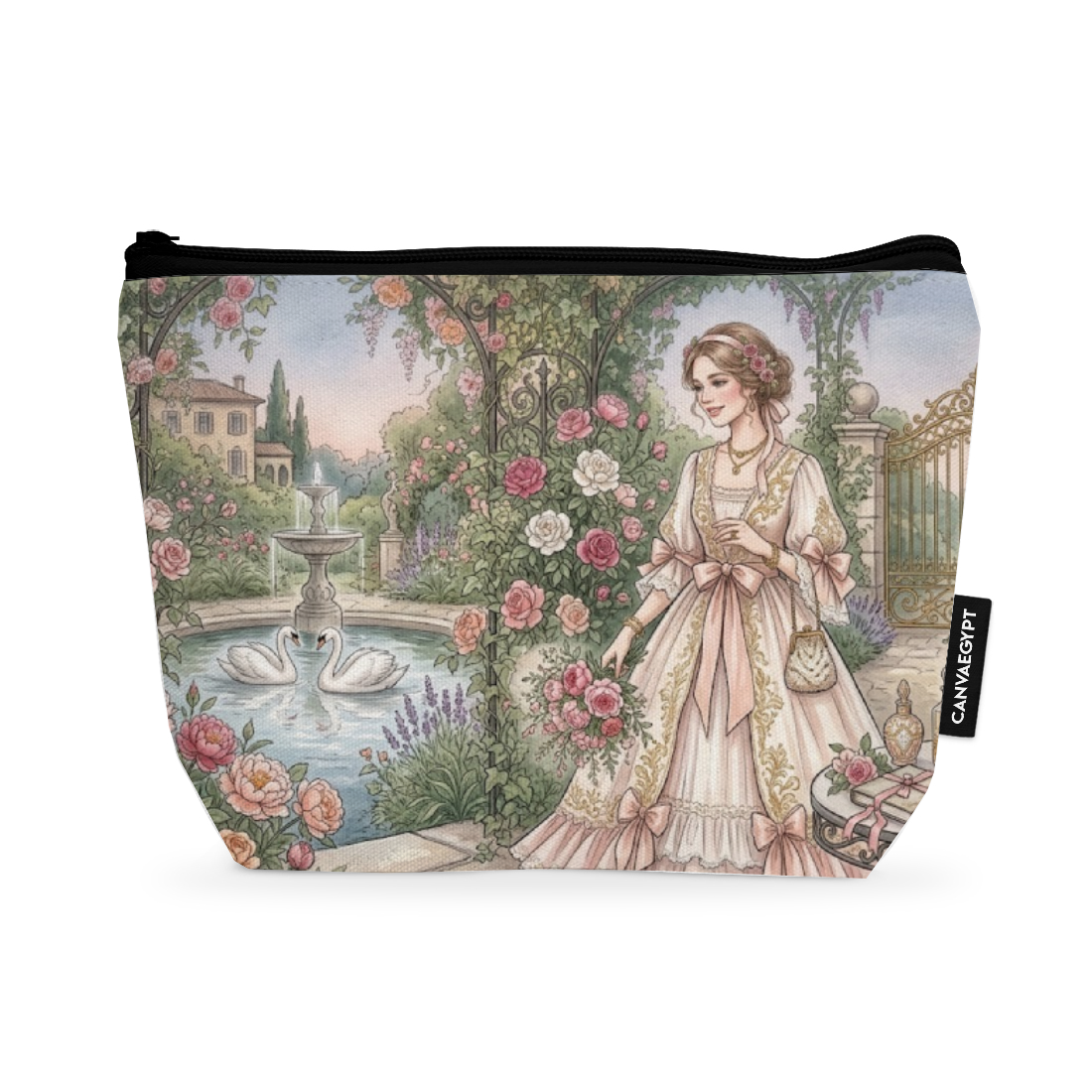 Makeup Pouch Victorian Garden Lady Woman