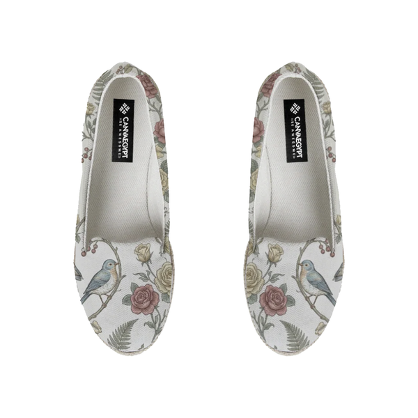 Nook Espadrille – Vintage Songbird and Soft Floral Aesthetic