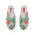 Voyage Mules Cyan Floral