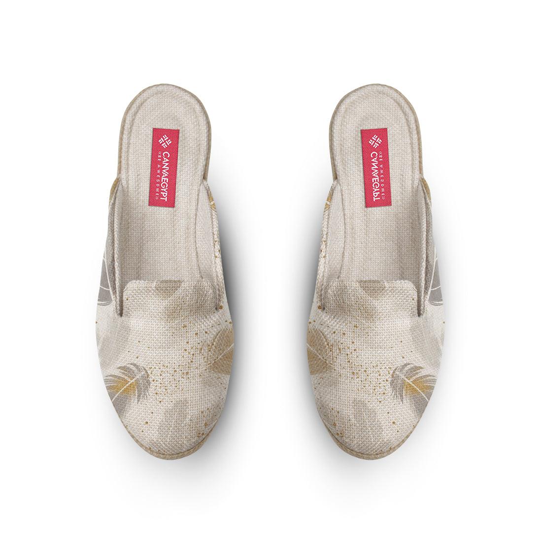 Voyage Mules White Feather