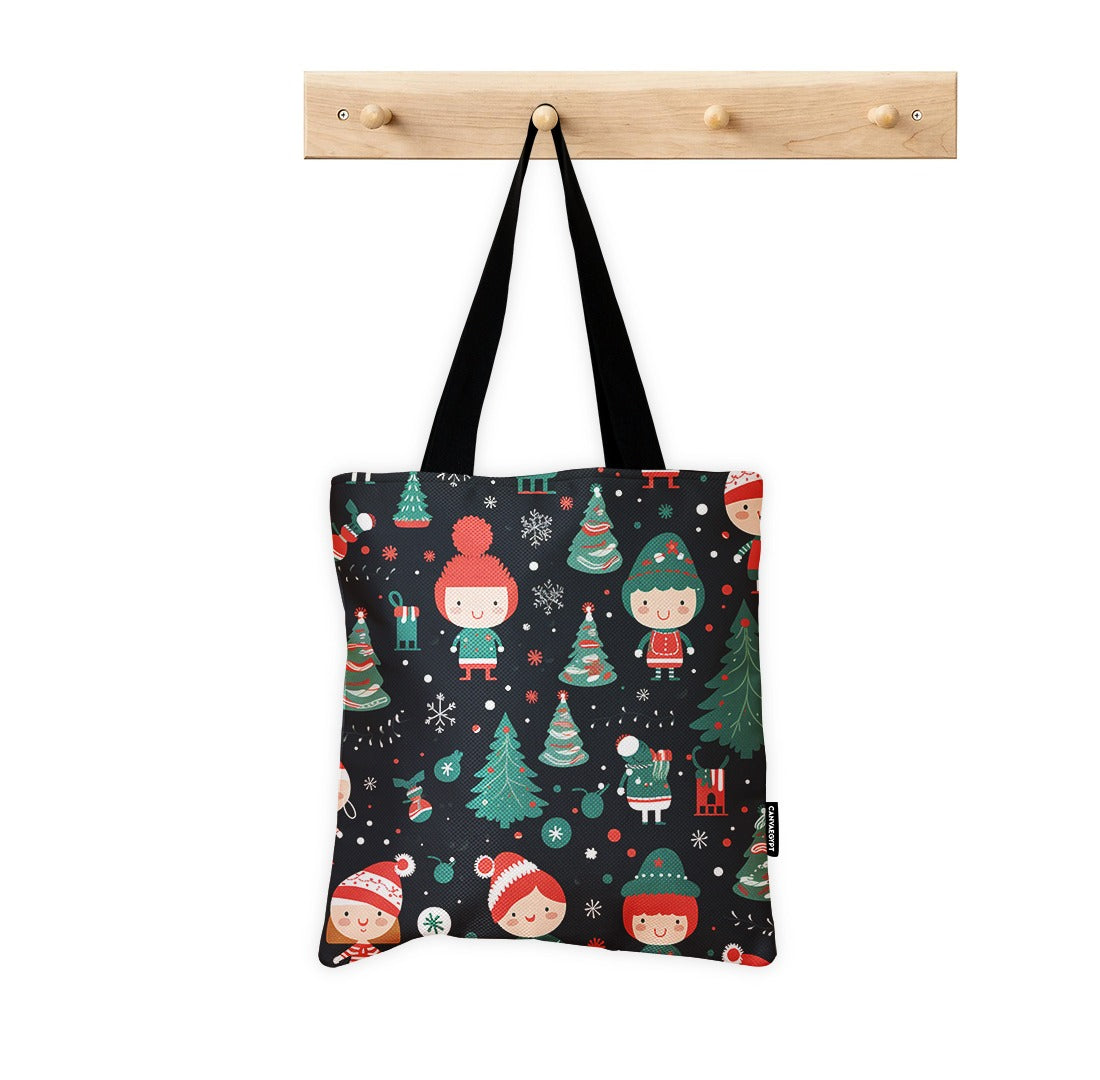 Tote Bag Festive Friends & Fir Trees - 2