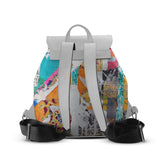 White Aurora Backpack Cracked - CANVAEGYPT