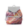 White Aurora Backpack Wavy Sky