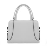 White Chain Accent Handbag - 1