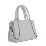 White Chain Accent Handbag - 2
