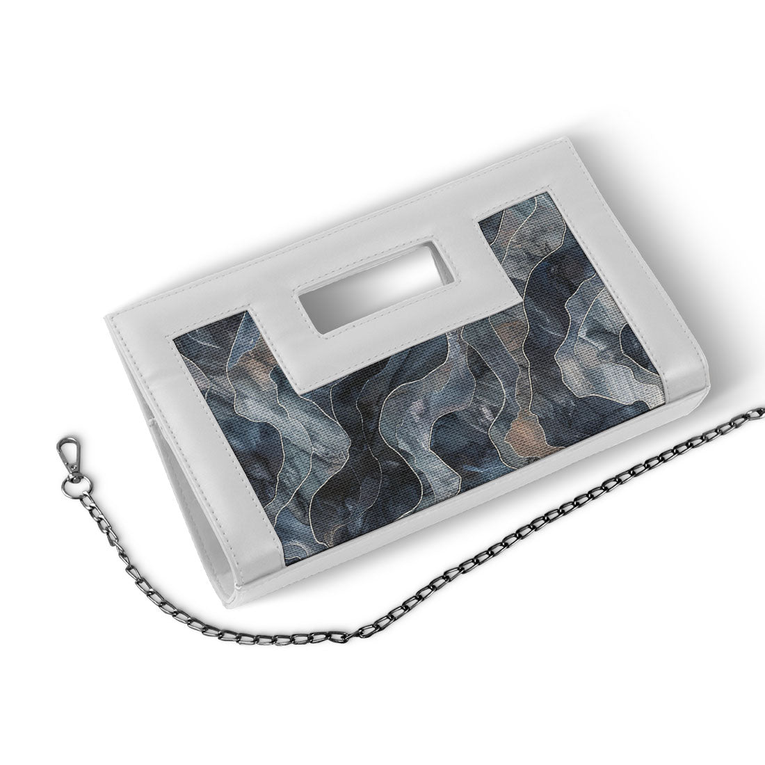 White City Sleek Clutch Dark Watercolor - 1