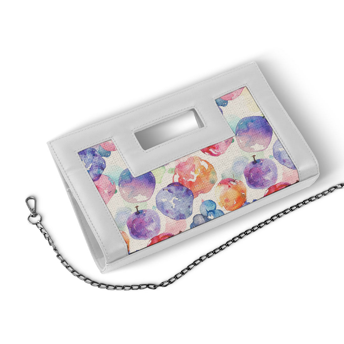White City Sleek Clutch Watercolor Apples - 1