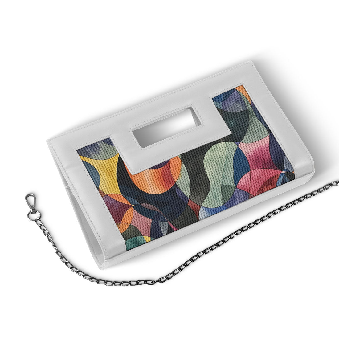 White City Sleek Clutch Watercolor Wavy - 1