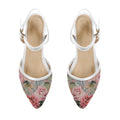 White Closed Strap Sandal Watercolor gentle