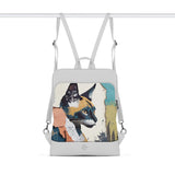 White Laptop Backpack Kitty - CANVAEGYPT