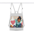White Laptop Backpack Simple Girl