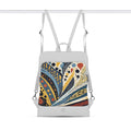 White Laptop Backpack Stipple Dots