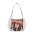 White Leather Tote Bag marquise