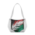 White Leather Tote Bag palestine