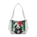 White Leather Tote Bag palestine sad