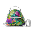 White Mini Voyage Backpack Flowers