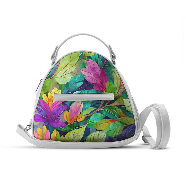 White Mini Voyage Backpack Flowers - CANVAEGYPT