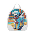 White O Mini Backpacks Peaceful Dog