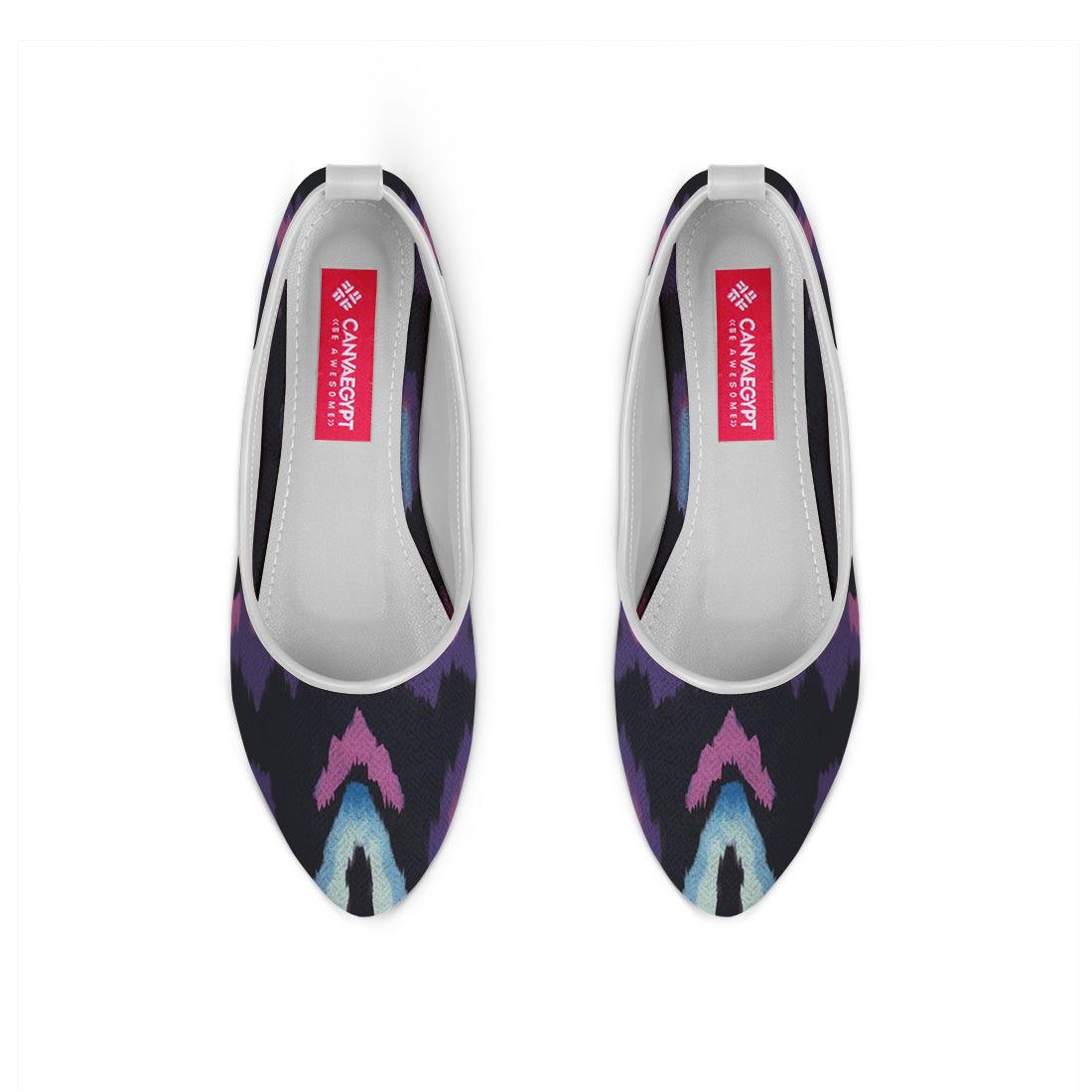 White Round Toe Shoe Faded - CANVAEGYPT