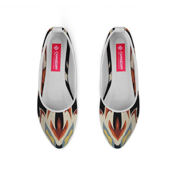 White Round Toe Shoe Flame - CANVAEGYPT