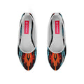 White Round Toe Shoe Flaring