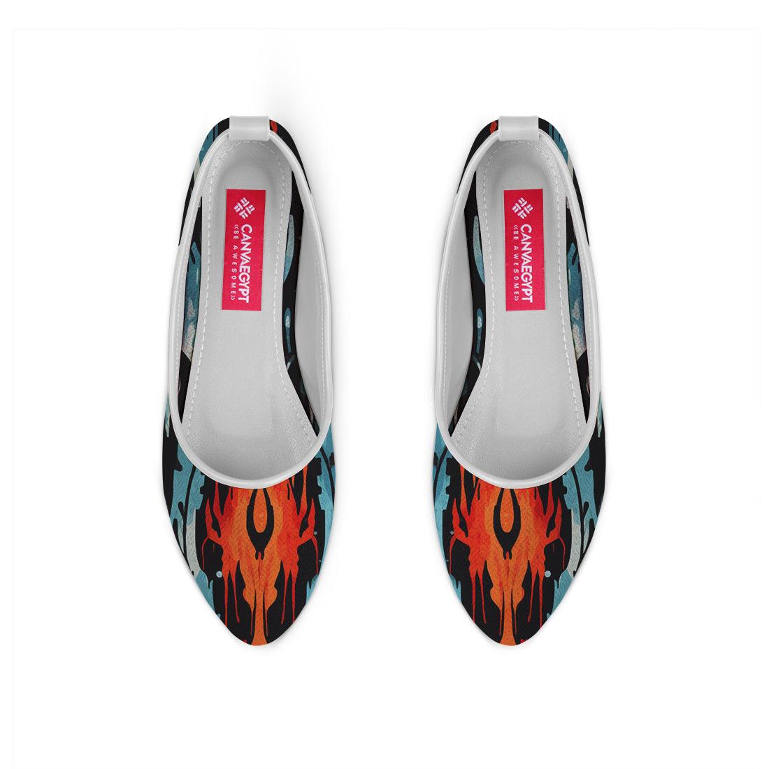 White Round Toe Shoe Flaring - CANVAEGYPT