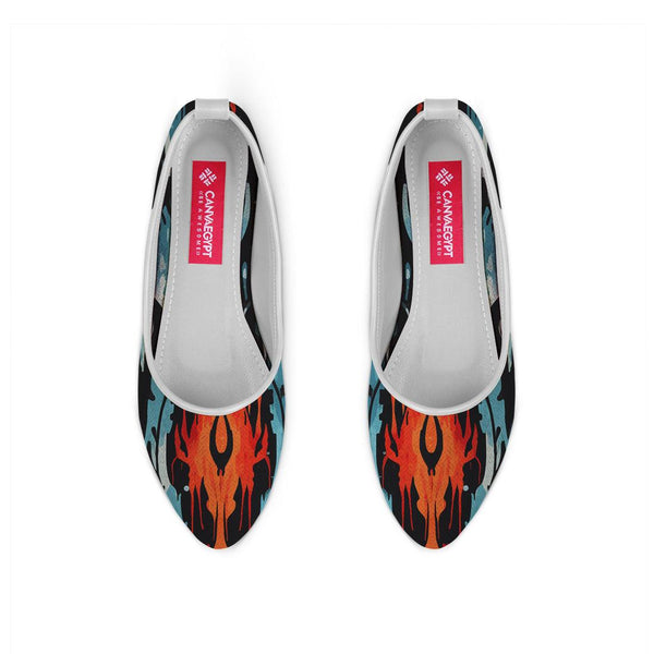 White Round Toe Shoe Flaring - CANVAEGYPT