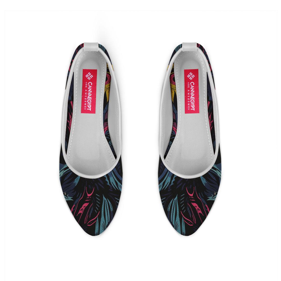 White Round Toe Shoe Growing - CANVAEGYPT
