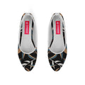 White Round Toe Shoe Leaves
