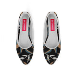 White Round Toe Shoe Leaves