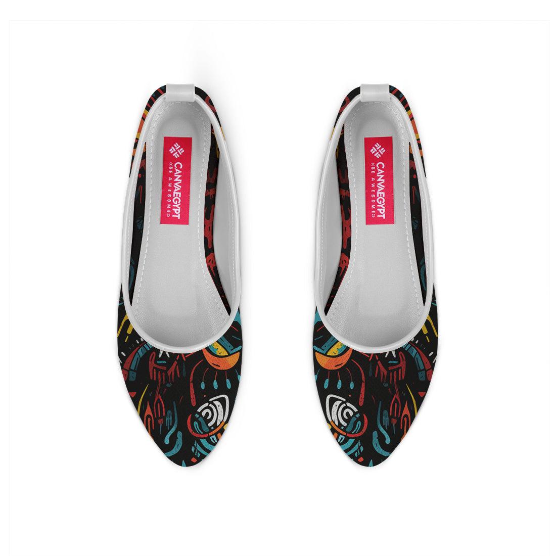 White Round Toe Shoe Looming - CANVAEGYPT