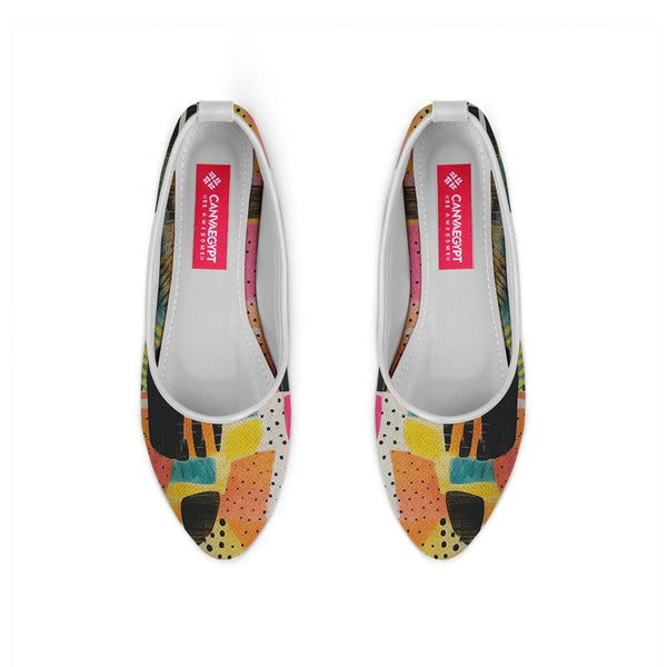 White Round Toe Shoe Paint - CANVAEGYPT