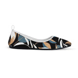White Round Toe Shoe Leaves