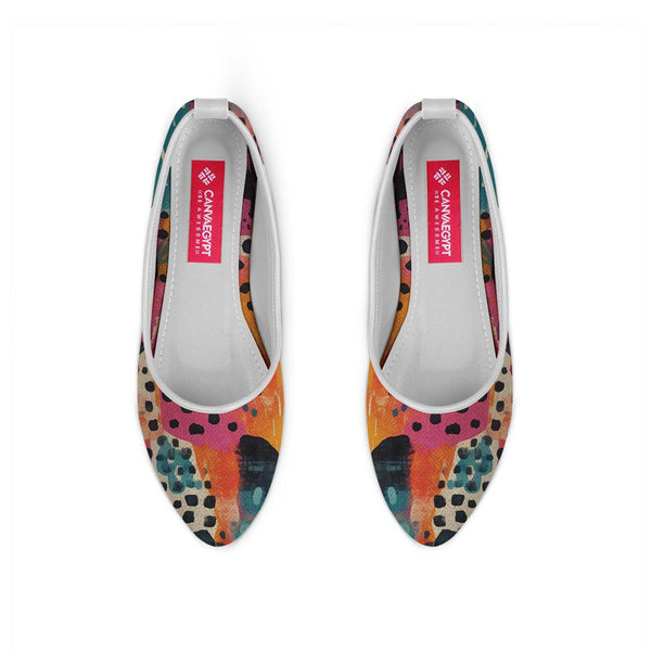 White Round Toe Shoe Splash - CANVAEGYPT