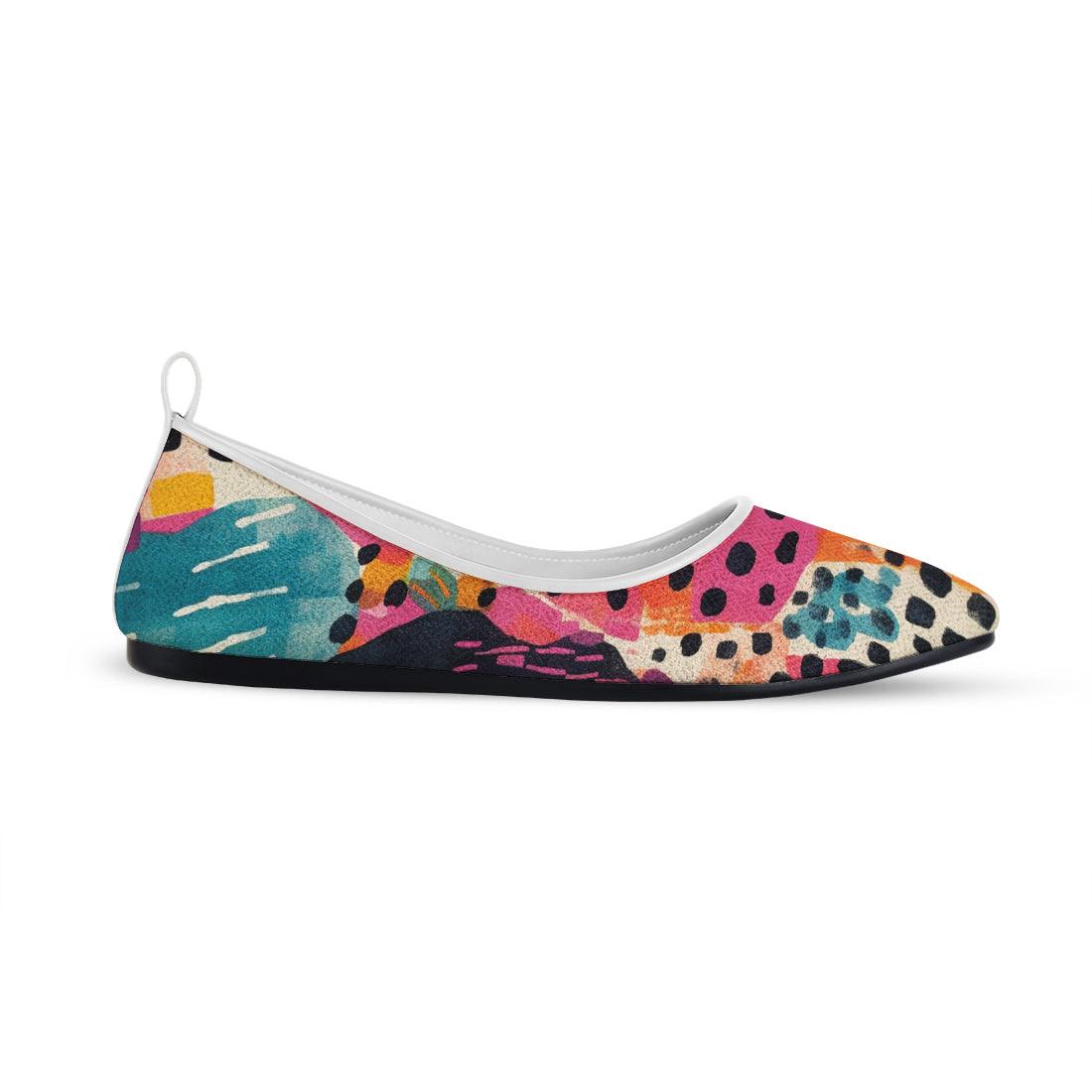 White Round Toe Shoe Splash - CANVAEGYPT